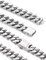 Inscca Kette Herren Edelstahl 55cm 5 mm Panzerkette Herren Cuban Halskette Edelstahl Dünn Panzer Kette Damen für Jungen Stämmig