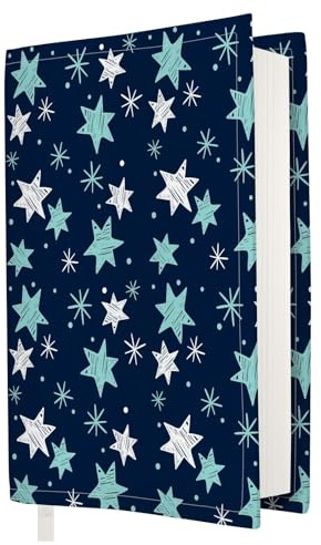 MOSSO – Cubierta de libro, tela lavable, impermeable, protector de libros para adultos, regalo para los amantes de los libros (ESTRELLA - M)