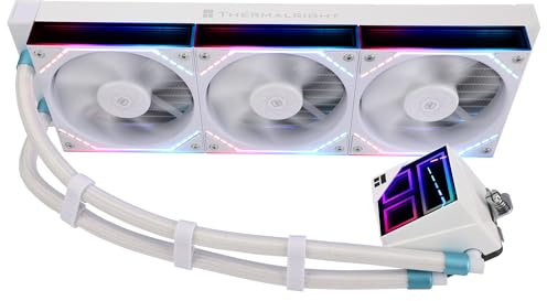 Thermalright Frozen Infinity 360 WHITE CPU-Flüssigkeitskühler,Dreifach-PWM-Lüfter mit 2000 U/min,Desktop-CPU-Aio-Kühler,für AM4/AM5 und Intel LGA115X/2011/1700/1851,Infinity Mirror PC-CPU-Wasserkühler