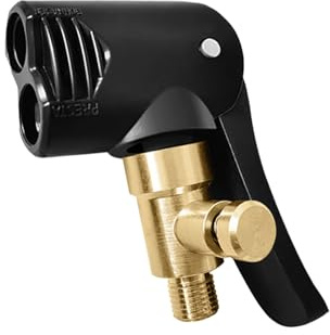 Husalsea Dual Head Bike Valve Adapter, Bicycle Pump Adapter, Car Valve Adapter Tyre Valve Air Pump Clip, Air Pump Thread Nozzle Adapter for Cars Bicycles Motorcycles