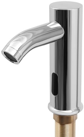 SABUIDDS Robinet à capteur infrarouge pour salle de bain - Robinet de lavabo sans contact - Capteur automatique - Robinet de salle de bain avec capteur - Pour cuisine et salle de bain - Acier