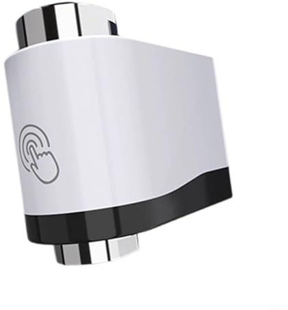 Robinet à capteur infrarouge intelligent, adaptateur de robinet automatique sans contact, détecteur de mouvement infrarouge dispositif de contrôle du débit d'eau avec double système de détection (noir