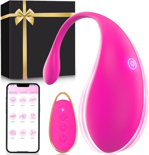 Vibratoreper Donna Professionale Ovetto Vibrante Donna Telecomando con App 9 Modalità Sexytoysys Coppia Vibratore per Vibratore Clitoride Wireless Sex Toys toys Sessuali per Sex Toy(Rosso)
