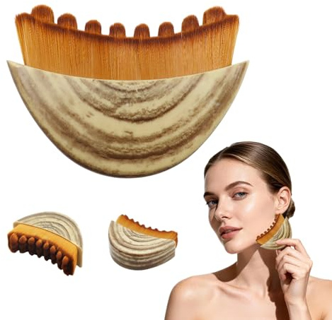 Cepillo facial de contorno linfático, cepillo facial de cepillado en seco, Masajeador Drenaje Linfático para Esculpir Rostro,Fácil usar, Cepillo exfoliante suave, Fácil usar