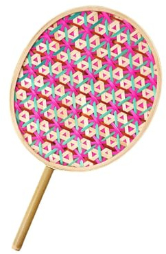 Abanico de bambú Natural Tejido Hecho a Mano Mano Palmas Coloridas Hojas Abanicos de Mano Veranos Suministros de refrigeración Decoraciones para hogar Estilos Chinos de Mano