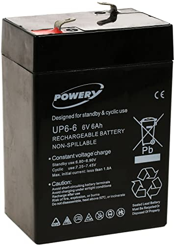 akku-net Blei-Gel Akku 6V 6Ah ersetzt Panasonic Typ LC-R064R5P, 6V, Lead-Acid