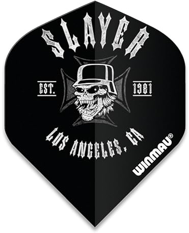 WINMAU Rock Legends Slayer LA Rhino Extra Thick Dart Flights - 1 Set per Pack (3 Fights in Total)
