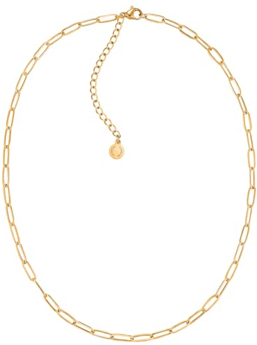 day.berlin Glieder Halskette Neo in Gold 18k vergoldet, 40cm + 5cm variable Länge, filigrane Gliederkette für Damen, Kette aus 316L Edelstahl nickelfrei & wasserfest