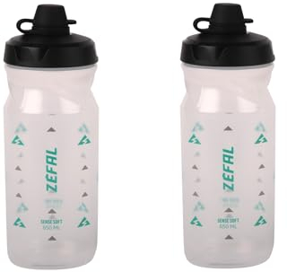 Zefal Bundle Pack - Sense Soft 65 No-Mud Water Bottle, 650ml, Translucent, x2 Bottles
