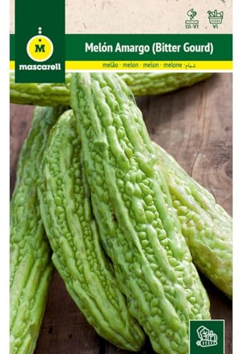 Mascarell Semillas, EXOTICAS, Semillas Huerto, MELÓN AMARGO, Crea tu Propio Huerto Urbano y Cultivo en Casa, Plantas Hortícolas, 2 Gramos
