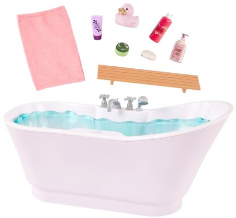 Our Generation – 46 cm Puppenbadewanne – Wasserspielzeug und Badewannenspielzeug – Puppenzubehör – Fantasiespiel – Kinder ab 3 Jahren – Sprudelbad