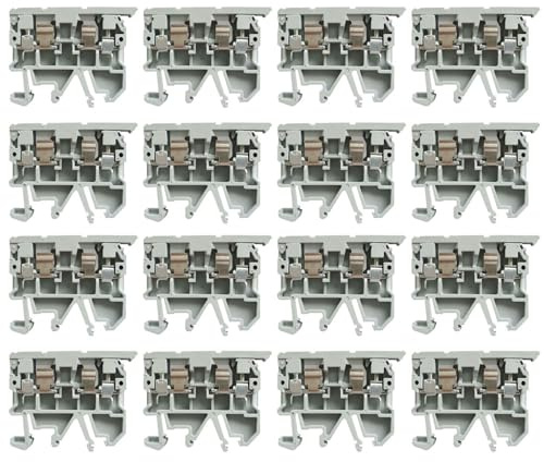ASK1EN Lot de 25 borniers porte-fusibles à montage sur rail DIN 6,3 A, 500 V, adaptés pour boîtes de distribution, armoires et équipements haute pression