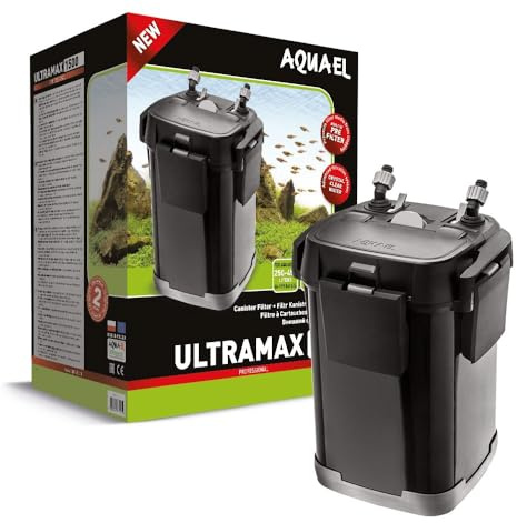 Filtro Ultramax 1500 – Esperto in filtrazione | Potente Filtro Esterno per acquari d'Acqua Dolce 250 – 450 l | 1500 l/h | 16 W | prefiltro + autoadescamento Automatico