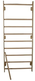 Bear On Bar - Gymnastikstege 200x80 cm för inomhusbruk med avtagbar stegpinne och lås – upp till 100 kg – Väggmonterad trästege – Perfekt för barn och vuxna