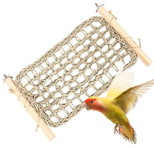 Fågelburspinne För Fåglar I Burar Undulatklättrings Och Tuggställning | Fågel Sjögras Stege Bro Aktivitetsställning För Kanariefågel Nymfparakit Conure Älsklingsfågel Fink