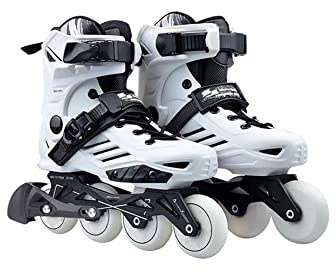 Inline Skates, High Performance Outdoor Fitness Inline Skates for Women Men Adult (US Men 11/Women 12, White 46)