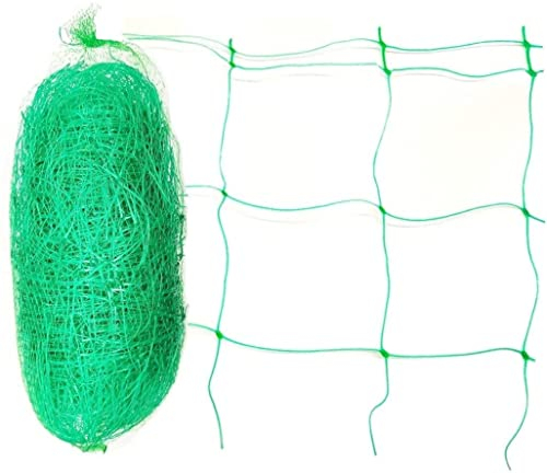 Virsus 1 red para hortalizas de jardín de color verde 1543, medida 1,7 x 10 metros, soporte para flores y plantas trepadoras, red enrejada de malla ancha para cultivo de hortalizas, guisantes, tomates