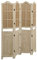 4-teilig Paravent 140x165 cm Sichtschutz Raumteiler Trennwand Raumtrenner dekorative Holz, Stellwand Sichtschutz Wand Klappdesign, Braun