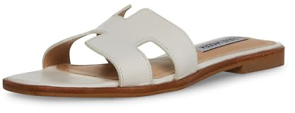 Steve Madden Women's Hadyn Sandal, White Leather, 11, White Leather, 11, 42 EU