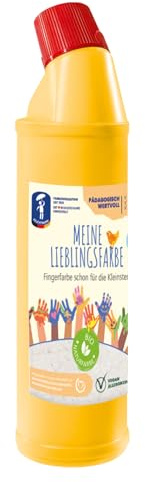 Feuchtmann 633 0658-2 0658-1-MIN favoritfärg, fingerfärg i flaska, ca 900 g högkvalitativ färg i gult, för barn från 2 år
