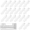 Lot de 20 couvercles de trous d'évacuation d'eau, couvercles de ventilation de fenêtre, capuchons de drainage de fenêtre, capuchons d'extrémité de rebord de fenêtre (blanc)