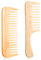 Gjinxi 2 peines de dientes anchos de bambú, juego de peines de bambú natural, cepillos de pelo pequeños, peine grande para desenredar el cabello, peine de rizos de madera, peine antiestático de madera