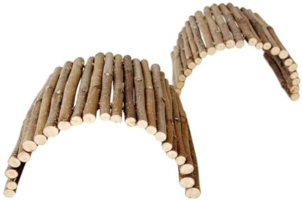 Ponte per criceti in legno per piccoli animali domestici, da masticare, per palestra, roditori, gabbia