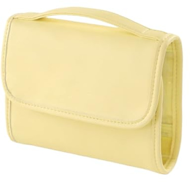Organiseur de beauté de voyage | Sac de rangement de beauté de voyage avec poignée | Sac de rangement pour produits de beauté et articles d'hygiène pour le voyage Gym Douche, Jaune, se beskrivning