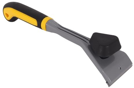 DUZEPA Raschietto per vernice in carburo con lame in carburo di tungsteno a doppio taglio da 63,5 mm Raschietto per legno con impugnatura morbida per rimuovere vernice, colla, stucco e vernice