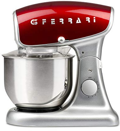 G3 Ferrari G2007506 Pastaio Deluxe Professioneller Kneter, 5,2 Liter, 1200 W, Rot/Silber