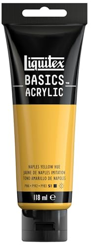 LIQUITEX 8870048 Basics Acrylic Paint, Naples Yellow Hue, 118 ml Tube