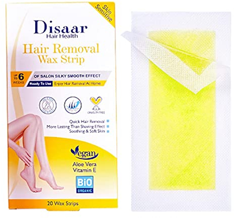 Kaltwachsstreifen 20 Stück, Wachsstreifen Zur Haarentfernung Für Alle Hauttypen, Bis Zu 28 Tage Glatte Haut. Geeignet Für Männer Und Frauen