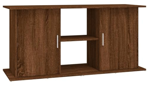 vidaXL Aquariumständer, Aquarium Unterschrank mit viel Stauraum, Aquarium Tisch mit Stabiler Oberplatte, Aquariumschrank Aquarium Halter, Braun Eichen Optik Holzwerkstoff