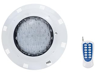 XUEMANSHOP Undervattensljus, AC 12 V 45 W flerfärgad RGB poolbelysning undervatten med RF-fjärrkontroll, IP68 vattentät lampa för pool, damm, akvarium