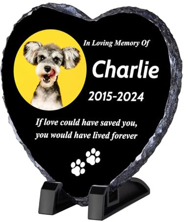 WACAR Pietre commemorative personalizzate per animali domestici, regali commemorativi per cani per la perdita del cane, pietra da giardino per animali domestici, lapide, perdita di simpatia per