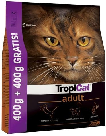 TROPICAT Adult 800g - Alleinfuttermittel für ausgewachsene Katzen ab 12 Monaten mit Huhn