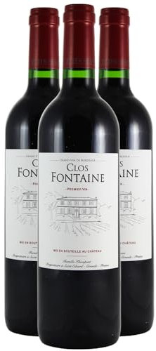 Château Clos Fontaine - Rouge 2021 - Côtes de Bordeaux Francs - Vin Rouge de Bordeaux (3x75cl)