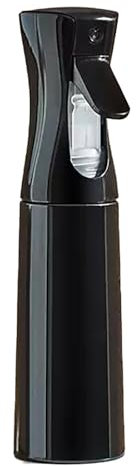MYSUNBAR Flacone spray nero | 300 ml | Flacone spray può essere utilizzato capovolto | Nebbia fine | Atomizzatore fine ideale come bottiglia da parrucchiere