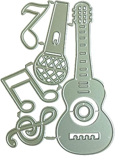 Guitars Die Cut for Card Making, Phonogram Metal Cutting Dies Congratulations Die Cuts Embossing Stencils Template for DIY Scrap-Booking Decor Wedding Birthday Blessing Card
