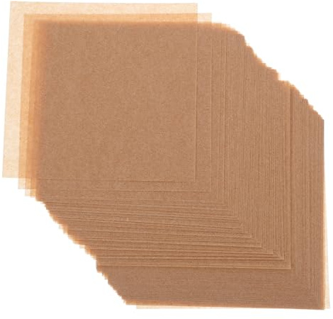 MOLUCKFU 500 pezzi Carta da Forno Quadrata Antiaderente e Resistenti per Hamburger Carta Oleata per Alimenti per Barbecue Ristorante e Forno Fogli Separatori per Polpette e Snack