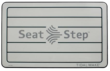 Tidal Wake Seat Step Non-Slip Marine Mat– Protects Boat Seats & Upholstery from Rips, Dirt & Wear from Stepping on Seats-ideal for Cushions, Seat Covers, Vinyl Upholstery (Gray/Black)