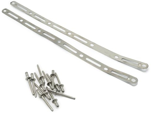 LeoVince nitsats, nitband inkl. nitar. Avgassystem reservdel. | Nitar 4,8 x 10 mm, nitband 362 x 15 mm, OEM 087618001R