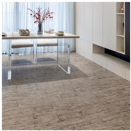 FLOREXP Vinyl Flooring - Lino Flooring,Peel & Stick Floor Tiles Self Adhesive Floor Tiles,2mm 18 pcs Waterproof,for Kitchen Living Room Floor Plank(2.51m²,Washed Oak)