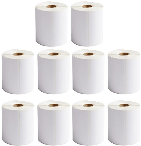 FungLam 10 Rolls 4x6 Direct Thermal Printer Label, Shipping Labels Compatible with Zebra, Rollo and Most Thermal Printer, Perforated Postage Label Paper, 250 Labels/Roll