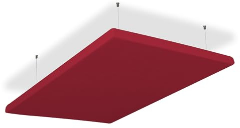 SILENT4® Ljudisolerande tak, 114 x 72 x 5 cm, akustisk bild, akustiska paneler av akustisk, repmontering, mätbar förbättrad rumsakustik tack vare akustiska plattor med tvättbart tygskydd i