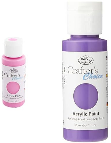 Royal & Langnickel Carnation Pink Acrylic Paint - 59ml & Pale Mauve Acrylic Paint - 59ml