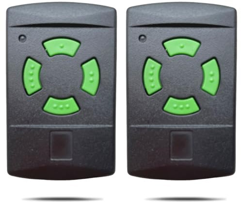 Lot de 2 ouvre-porte de garage 26,975 MHz pour émetteur manuel, télécommande de porte de garage, compatible avec Hormann HSM2 HSM4 HS1 HS2 HS4 HSE2 HSZ1 HSZ2 HSP4