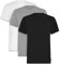 Ted Baker Herren Mens 3-Pack Breathable Cotton Stretch Crew Neck T-Shirt, schwarz/weiß/grau, M