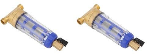 Filtre à Sédiments Rotatif 2 Pièces, Système de Pré-Filtration de Filtre à Eau de Sédiments Réutilisable pour Toute la Maison pour l'eau de Puits