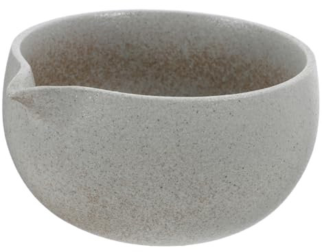 BEBEMOKO Cuenco Tradicional De Cerámica Para Matcha 600 Ml Con Pico Vertedor Ideal Para La Ceremonia Del Té